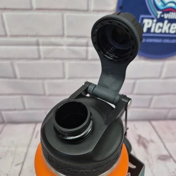 NWT ORCA HYDRA 34 oz Water Bottle Whale Tail Handle Blaze Orange - Picture 8 of 9